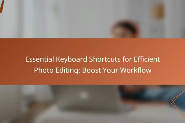 Essential Keyboard Shortcuts for Efficient Photo Editing: Boost Your Workflow