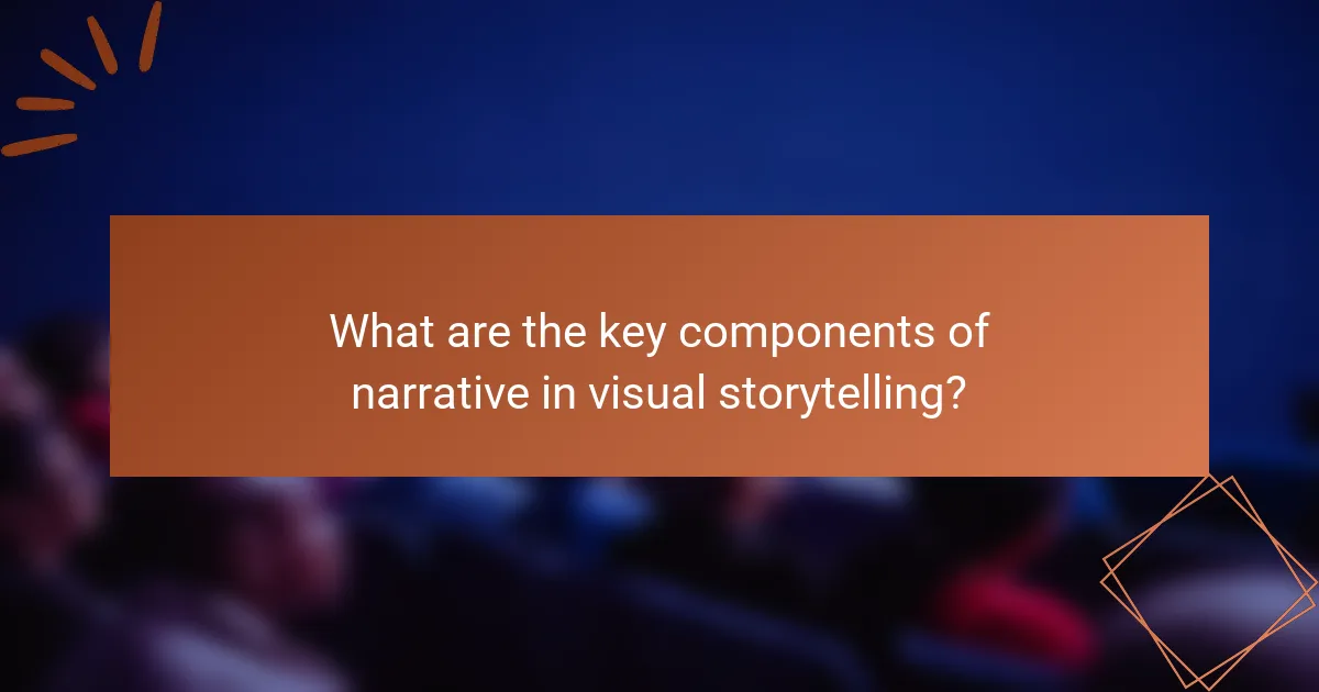 What are the key components of narrative in visual storytelling?