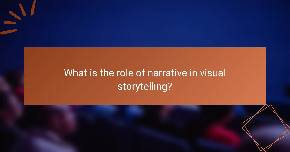 What is the role of narrative in visual storytelling?